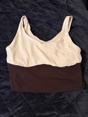 Old Navy Two-Tone Beige and Brown Cropped Tank
